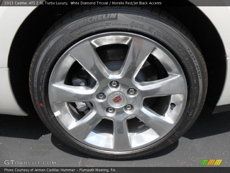 White Diamond Tricoat / Morello Red/Jet Black Accents 2013 Cadillac ATS 2.0L Turbo Luxury