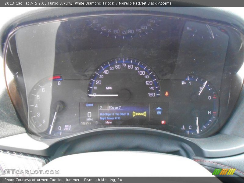 White Diamond Tricoat / Morello Red/Jet Black Accents 2013 Cadillac ATS 2.0L Turbo Luxury