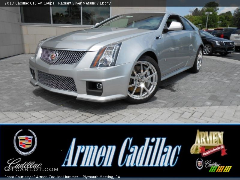 Radiant Silver Metallic / Ebony 2013 Cadillac CTS -V Coupe