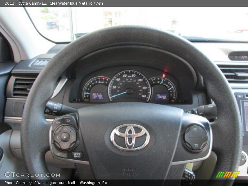 Clearwater Blue Metallic / Ash 2012 Toyota Camry LE