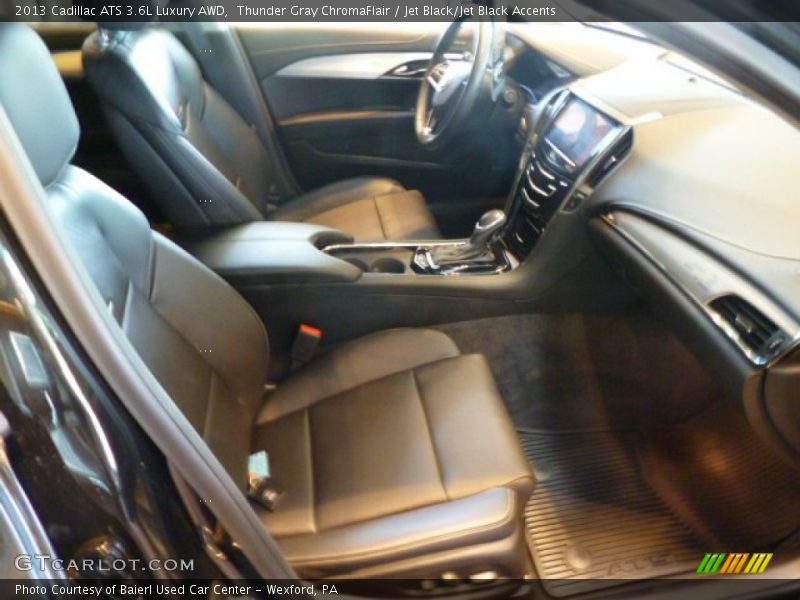 Thunder Gray ChromaFlair / Jet Black/Jet Black Accents 2013 Cadillac ATS 3.6L Luxury AWD