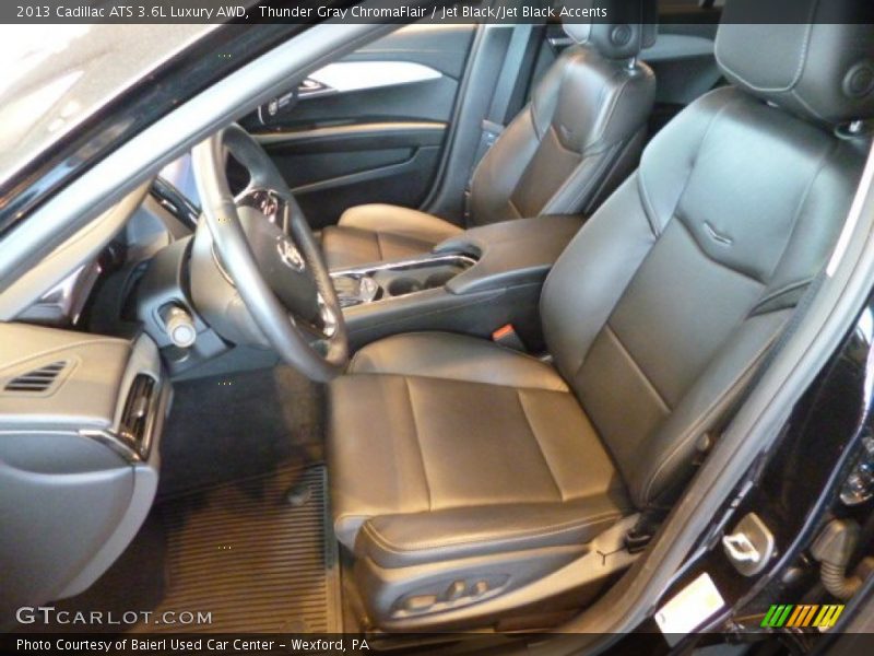 Thunder Gray ChromaFlair / Jet Black/Jet Black Accents 2013 Cadillac ATS 3.6L Luxury AWD