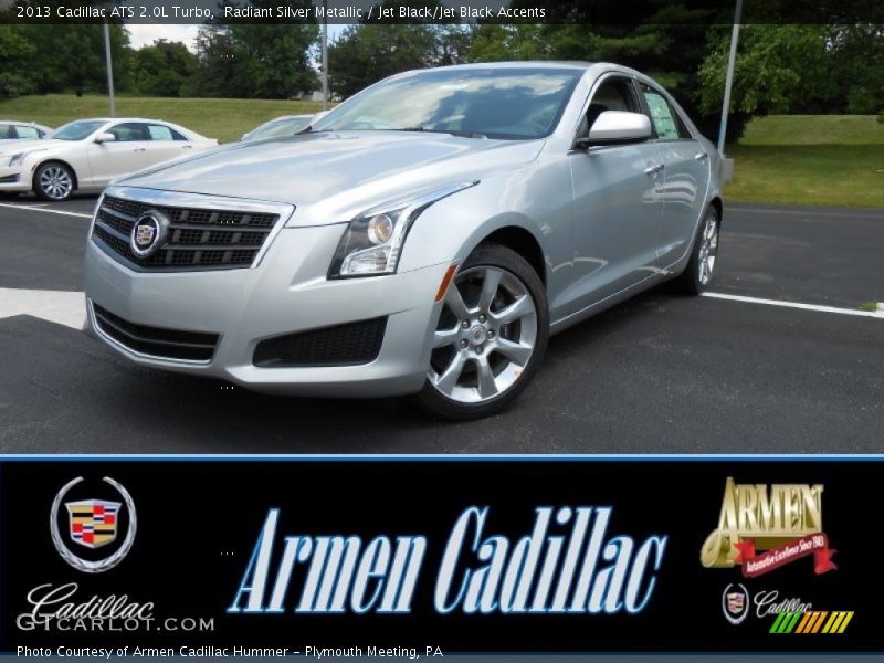 Radiant Silver Metallic / Jet Black/Jet Black Accents 2013 Cadillac ATS 2.0L Turbo
