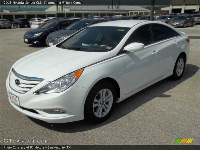 Shimmering White / Camel 2013 Hyundai Sonata GLS