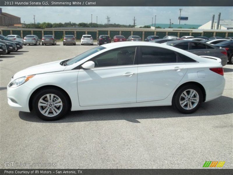 Shimmering White / Camel 2013 Hyundai Sonata GLS