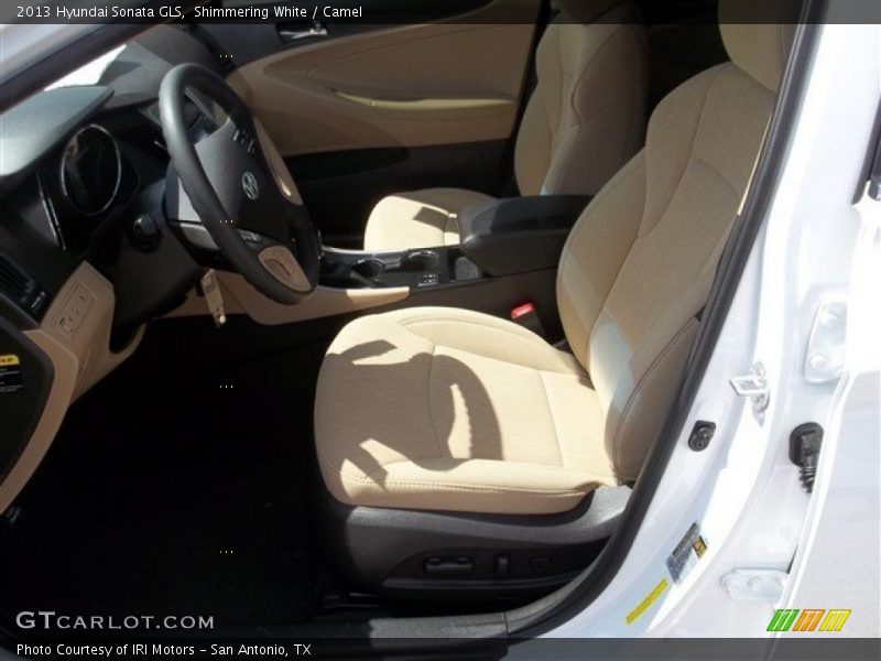 Shimmering White / Camel 2013 Hyundai Sonata GLS