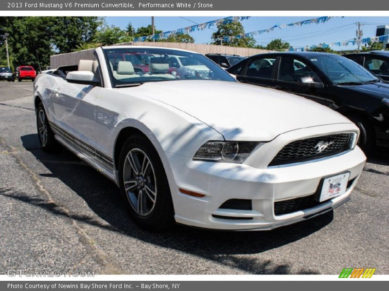 Performance White / Stone 2013 Ford Mustang V6 Premium Convertible