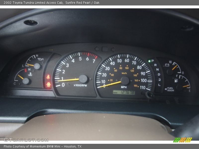 Sunfire Red Pearl / Oak 2002 Toyota Tundra Limited Access Cab