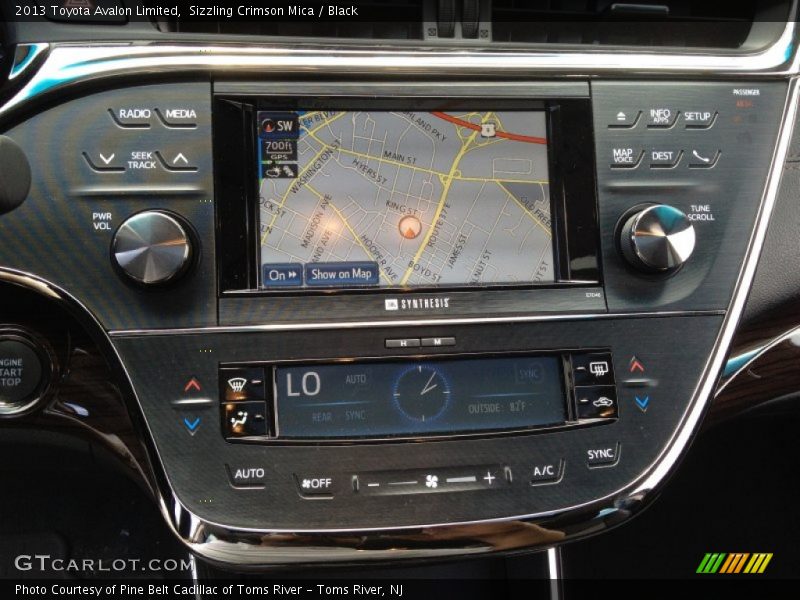 Navigation of 2013 Avalon Limited