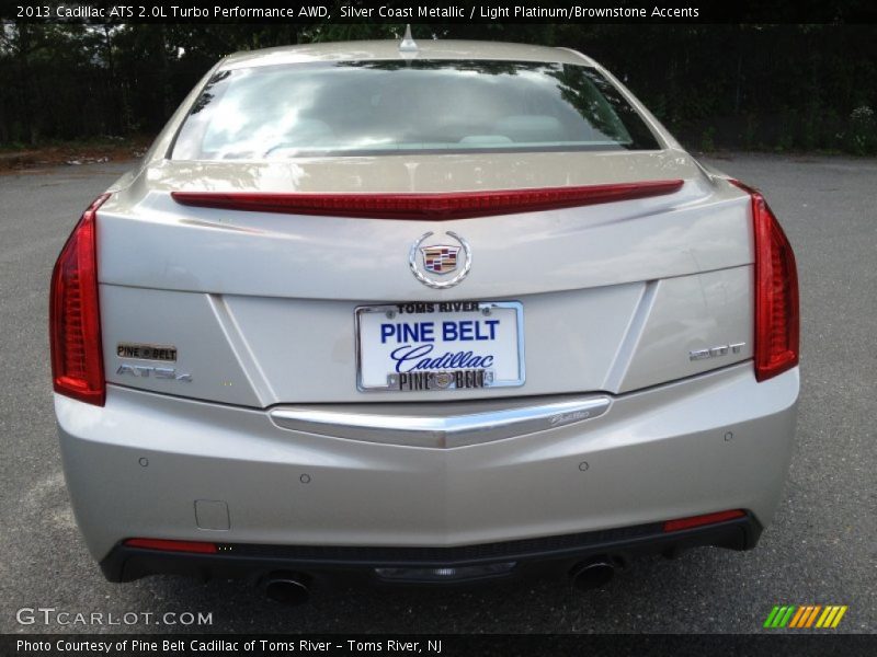 Silver Coast Metallic / Light Platinum/Brownstone Accents 2013 Cadillac ATS 2.0L Turbo Performance AWD