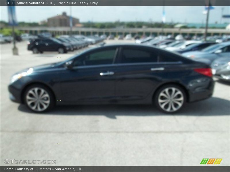 Pacific Blue Pearl / Gray 2013 Hyundai Sonata SE 2.0T