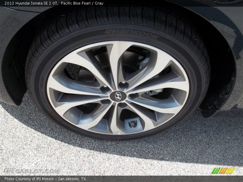 Pacific Blue Pearl / Gray 2013 Hyundai Sonata SE 2.0T