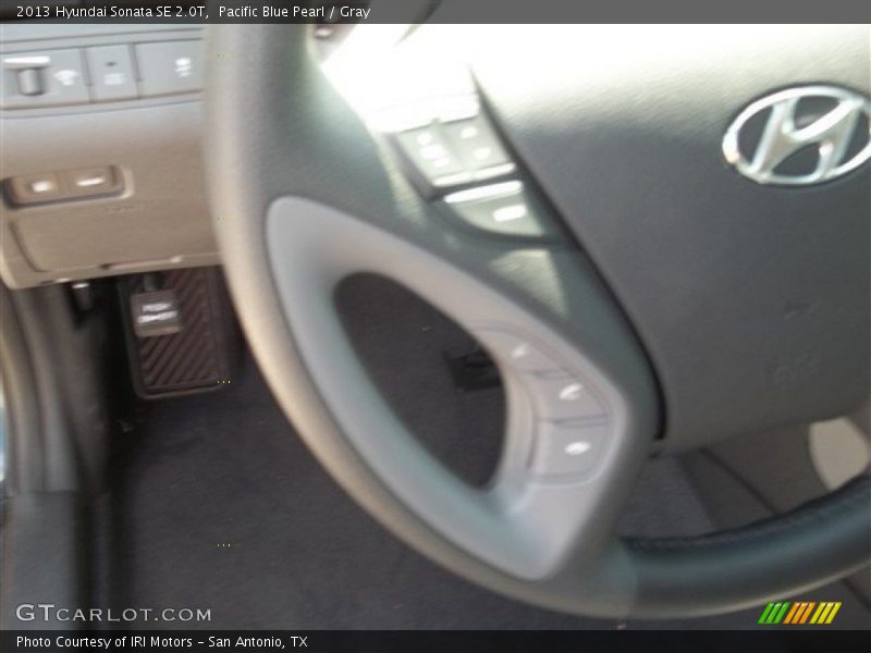 Pacific Blue Pearl / Gray 2013 Hyundai Sonata SE 2.0T