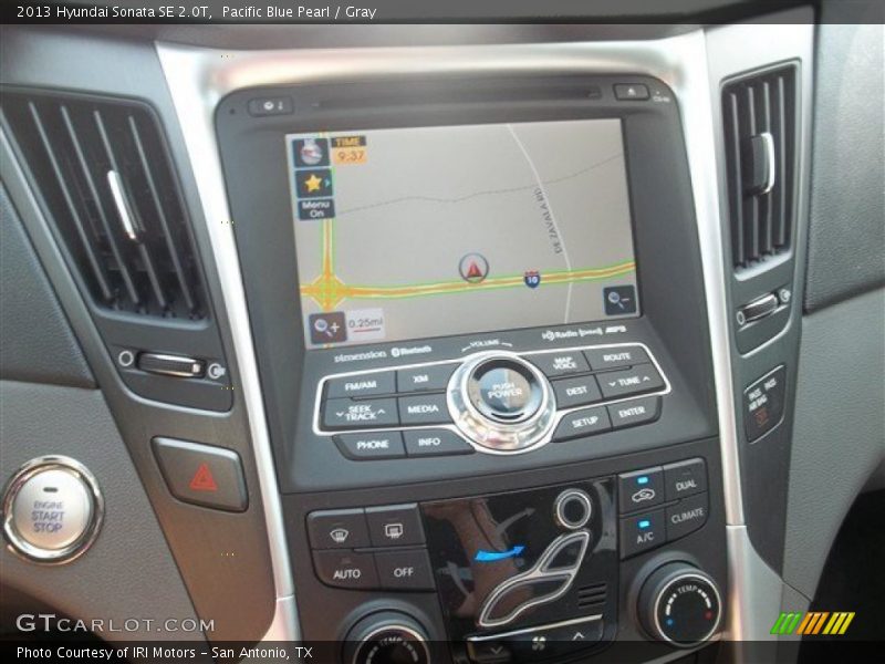 Pacific Blue Pearl / Gray 2013 Hyundai Sonata SE 2.0T