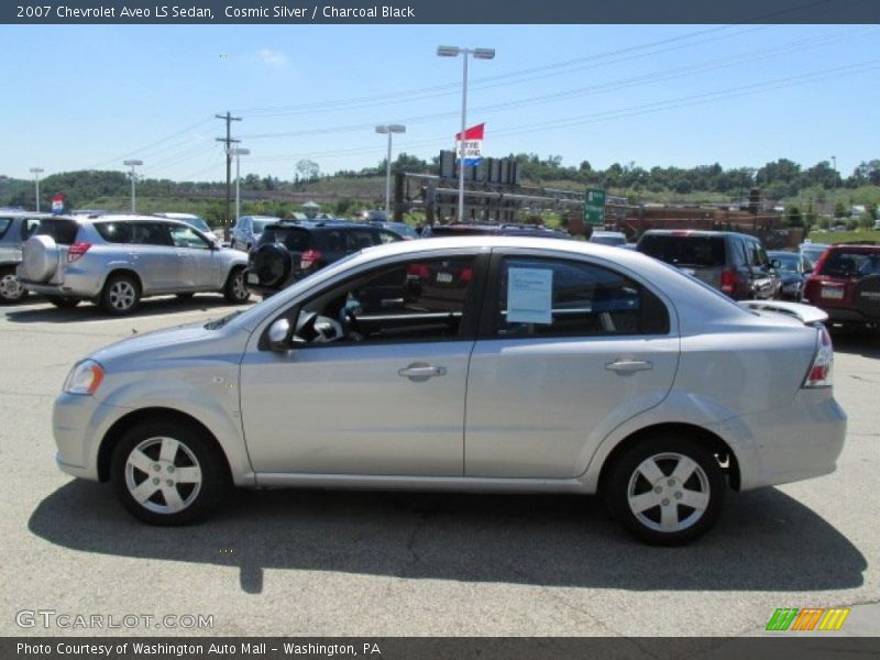 Cosmic Silver / Charcoal Black 2007 Chevrolet Aveo LS Sedan