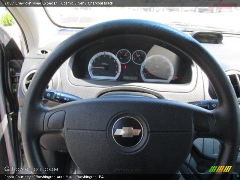 Cosmic Silver / Charcoal Black 2007 Chevrolet Aveo LS Sedan