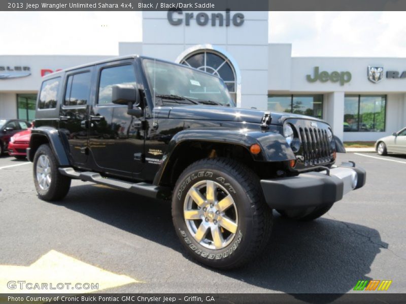 Black / Black/Dark Saddle 2013 Jeep Wrangler Unlimited Sahara 4x4