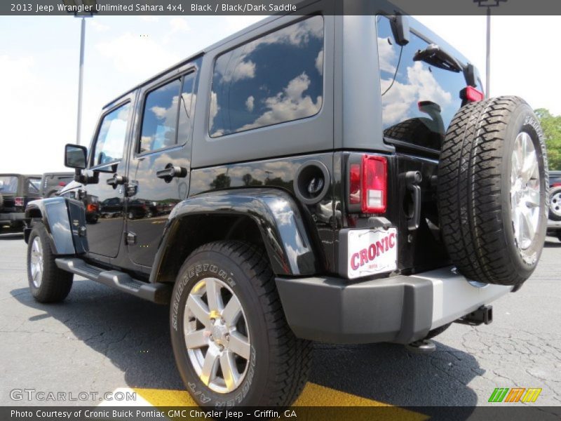 Black / Black/Dark Saddle 2013 Jeep Wrangler Unlimited Sahara 4x4