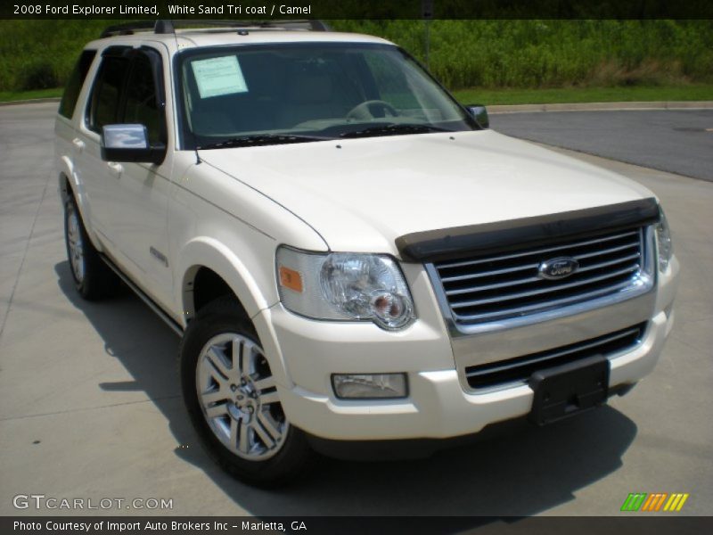 White Sand Tri coat / Camel 2008 Ford Explorer Limited