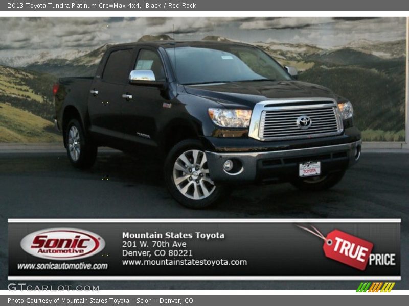 Black / Red Rock 2013 Toyota Tundra Platinum CrewMax 4x4