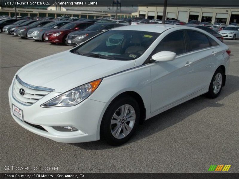 Shimmering White / Camel 2013 Hyundai Sonata GLS