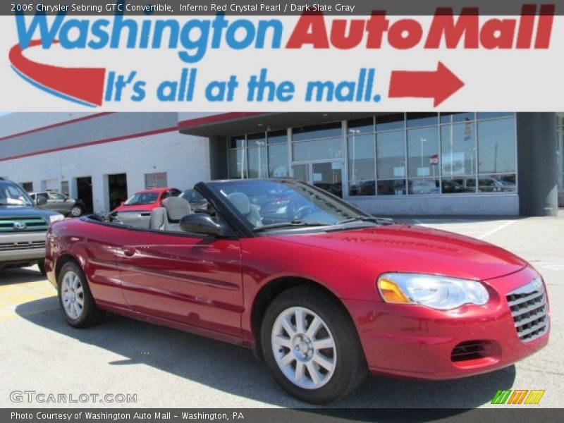 Inferno Red Crystal Pearl / Dark Slate Gray 2006 Chrysler Sebring GTC Convertible