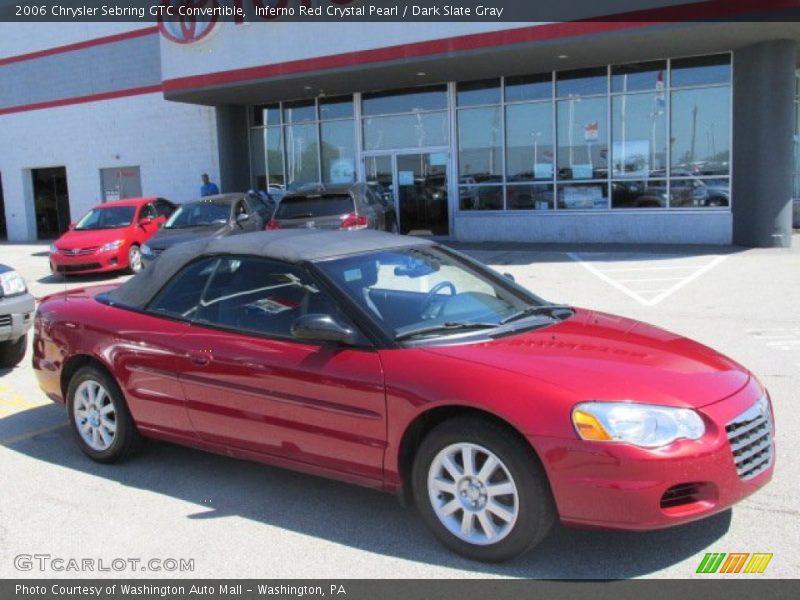 Inferno Red Crystal Pearl / Dark Slate Gray 2006 Chrysler Sebring GTC Convertible