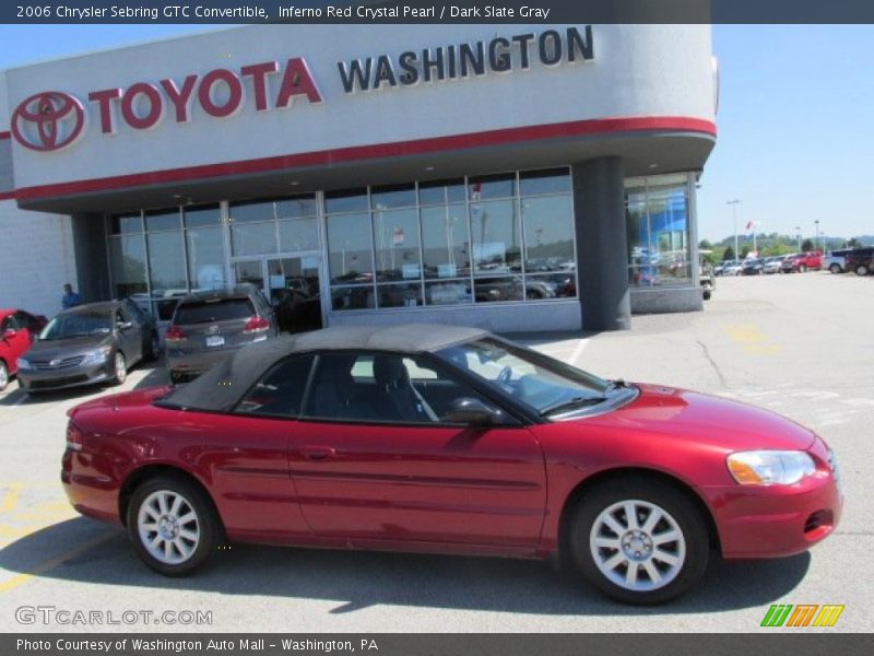 Inferno Red Crystal Pearl / Dark Slate Gray 2006 Chrysler Sebring GTC Convertible