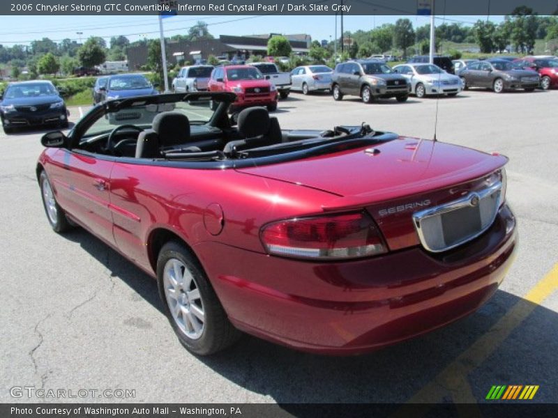 Inferno Red Crystal Pearl / Dark Slate Gray 2006 Chrysler Sebring GTC Convertible