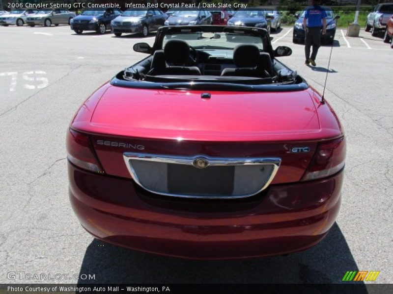 Inferno Red Crystal Pearl / Dark Slate Gray 2006 Chrysler Sebring GTC Convertible