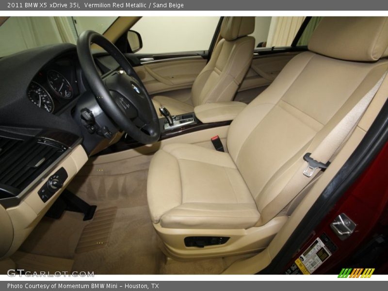 Vermilion Red Metallic / Sand Beige 2011 BMW X5 xDrive 35i