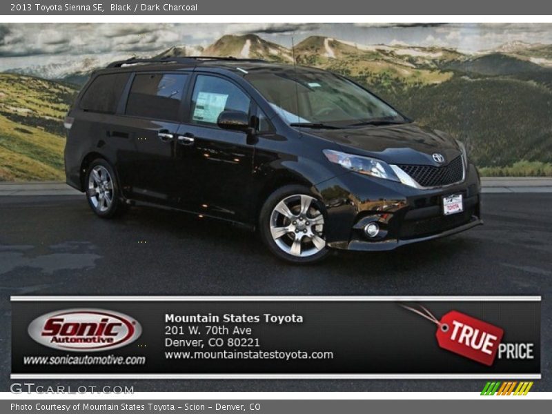 Black / Dark Charcoal 2013 Toyota Sienna SE