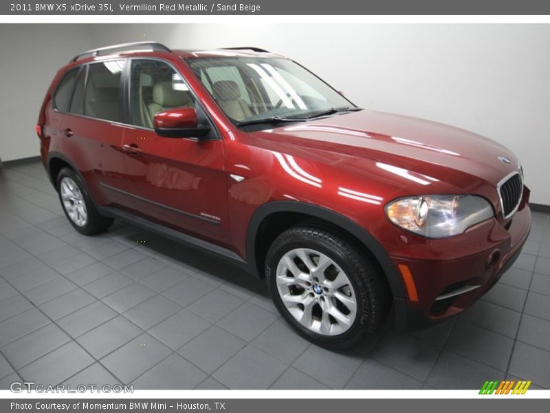 Vermilion Red Metallic / Sand Beige 2011 BMW X5 xDrive 35i