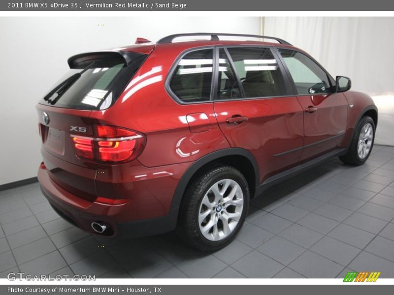 Vermilion Red Metallic / Sand Beige 2011 BMW X5 xDrive 35i
