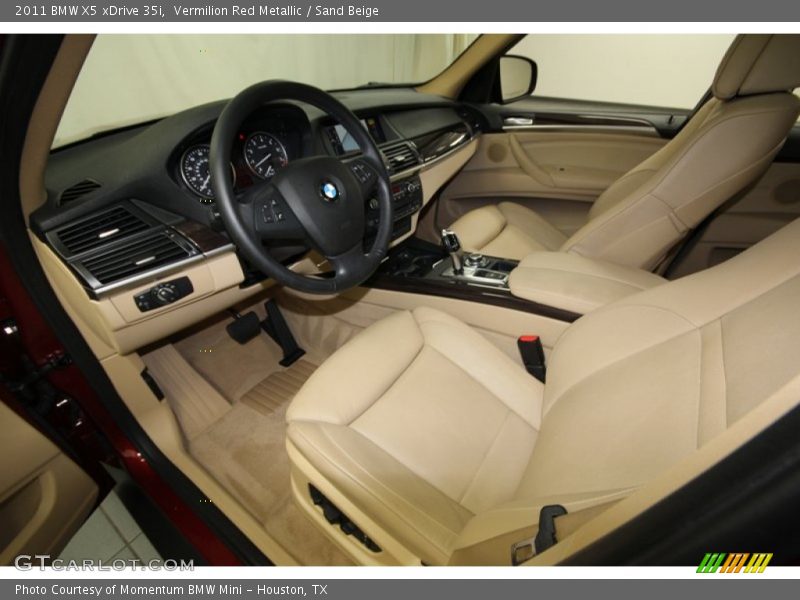 Vermilion Red Metallic / Sand Beige 2011 BMW X5 xDrive 35i