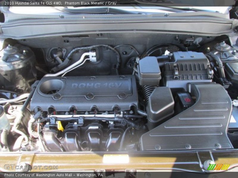 Phantom Black Metallic / Gray 2010 Hyundai Santa Fe GLS 4WD