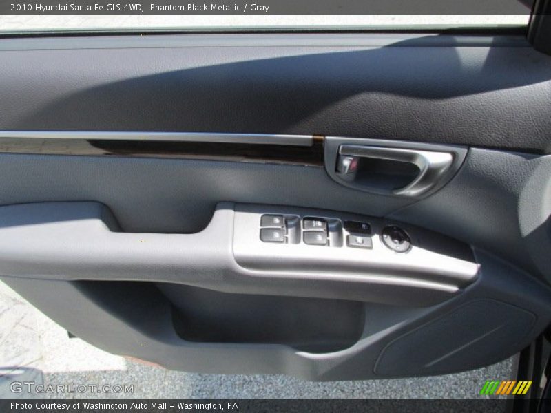 Phantom Black Metallic / Gray 2010 Hyundai Santa Fe GLS 4WD