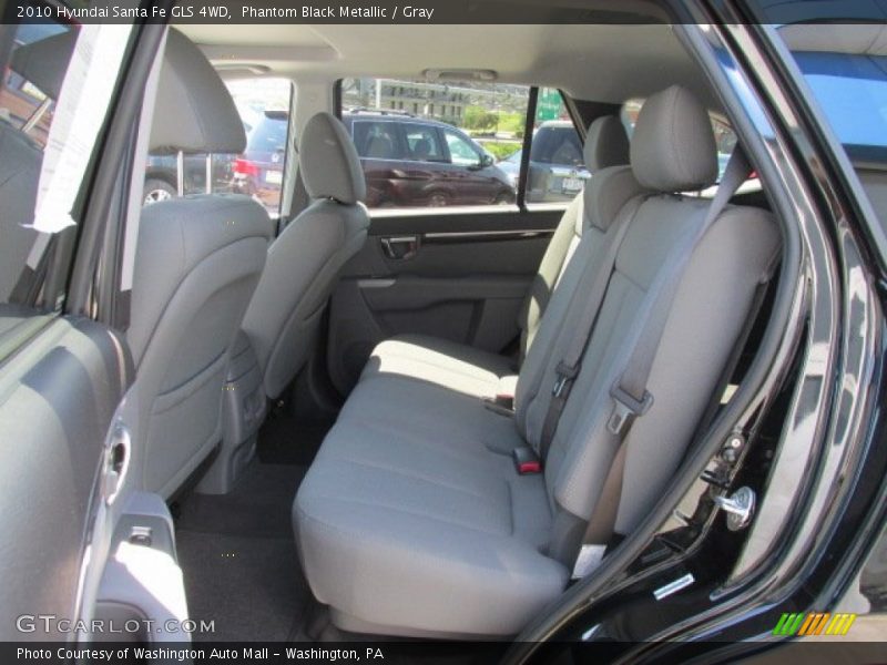 Phantom Black Metallic / Gray 2010 Hyundai Santa Fe GLS 4WD
