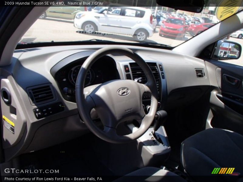 Nautical Blue / Gray 2009 Hyundai Tucson SE V6 4WD