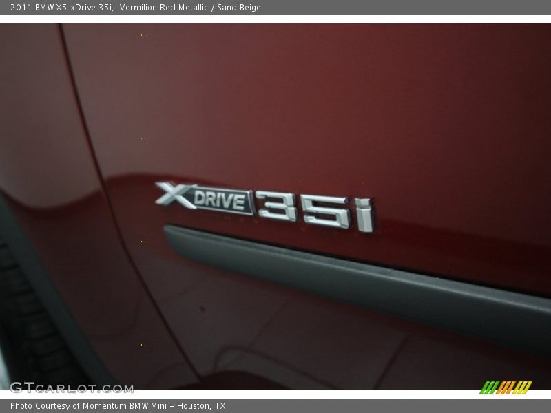 Vermilion Red Metallic / Sand Beige 2011 BMW X5 xDrive 35i