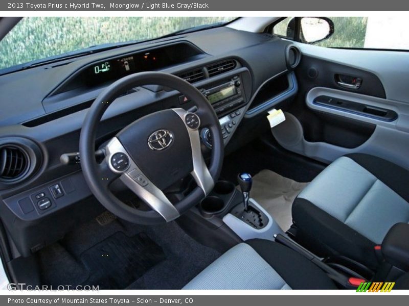 Moonglow / Light Blue Gray/Black 2013 Toyota Prius c Hybrid Two