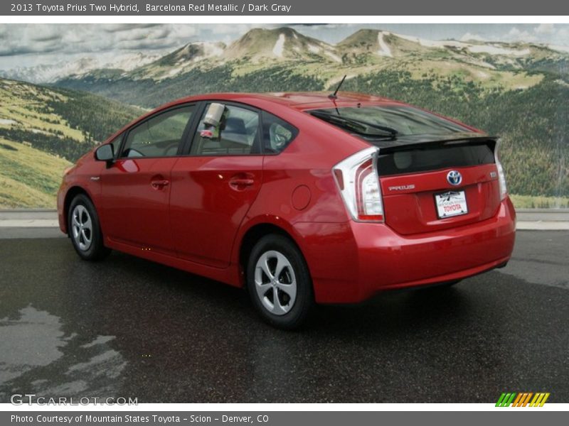 Barcelona Red Metallic / Dark Gray 2013 Toyota Prius Two Hybrid