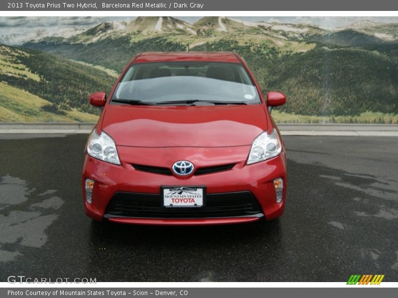 Barcelona Red Metallic / Dark Gray 2013 Toyota Prius Two Hybrid