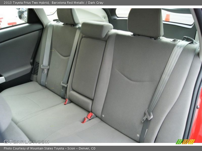 Rear Seat of 2013 Prius Two Hybrid