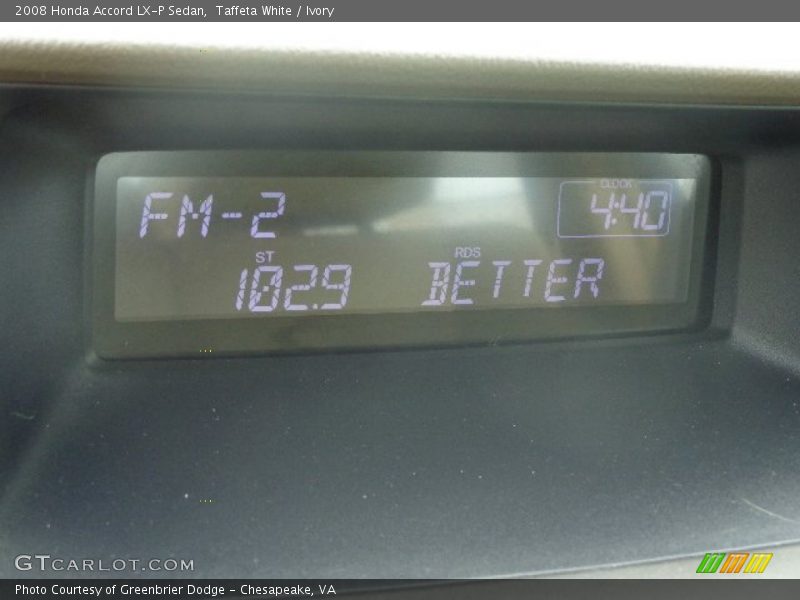 Taffeta White / Ivory 2008 Honda Accord LX-P Sedan