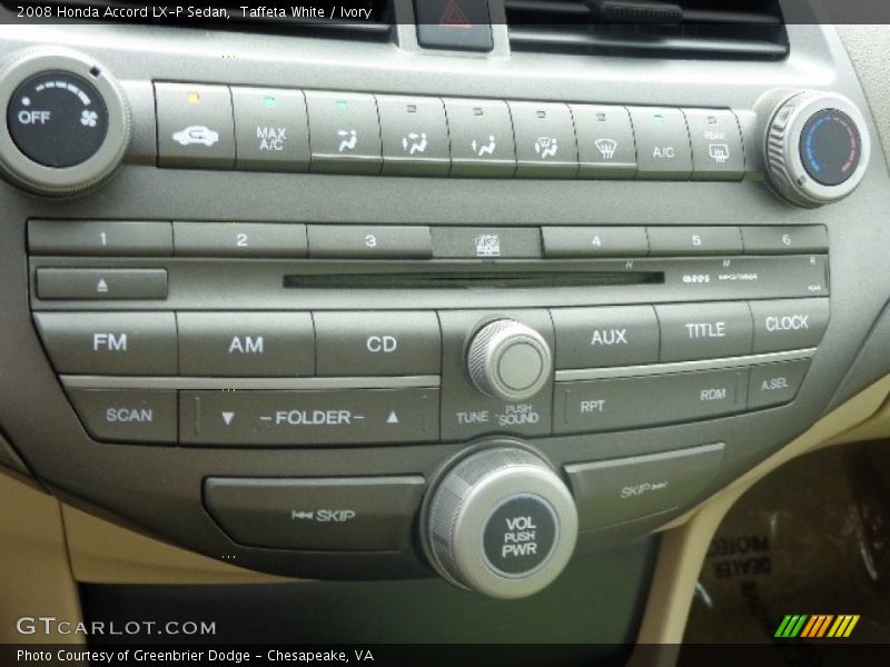 Taffeta White / Ivory 2008 Honda Accord LX-P Sedan