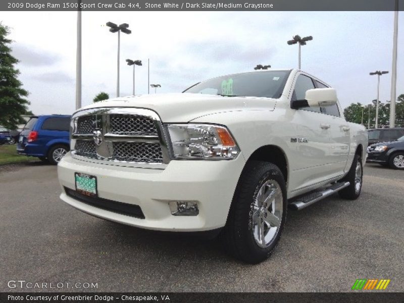 Stone White / Dark Slate/Medium Graystone 2009 Dodge Ram 1500 Sport Crew Cab 4x4