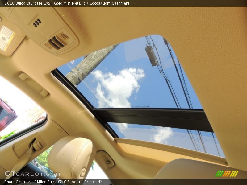 Gold Mist Metallic / Cocoa/Light Cashmere 2010 Buick LaCrosse CXS