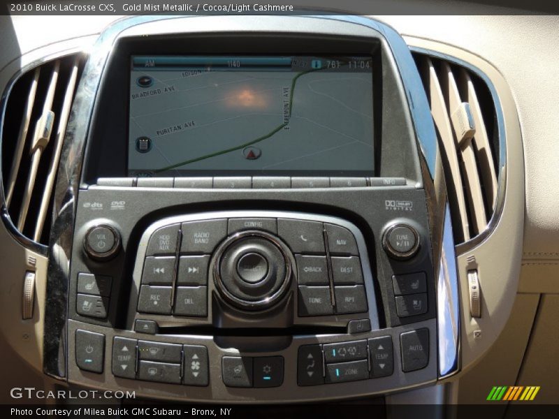 Gold Mist Metallic / Cocoa/Light Cashmere 2010 Buick LaCrosse CXS