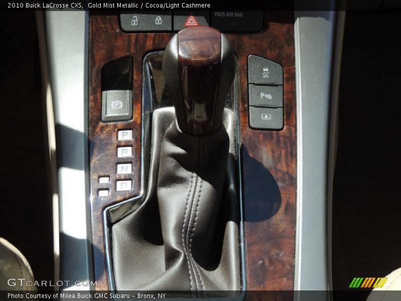 Gold Mist Metallic / Cocoa/Light Cashmere 2010 Buick LaCrosse CXS